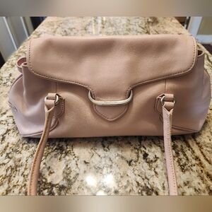 Cole Haan Handbag Avalon Flap Satchel In Shell, Baby Pink Leather Doctor Bag Y2K